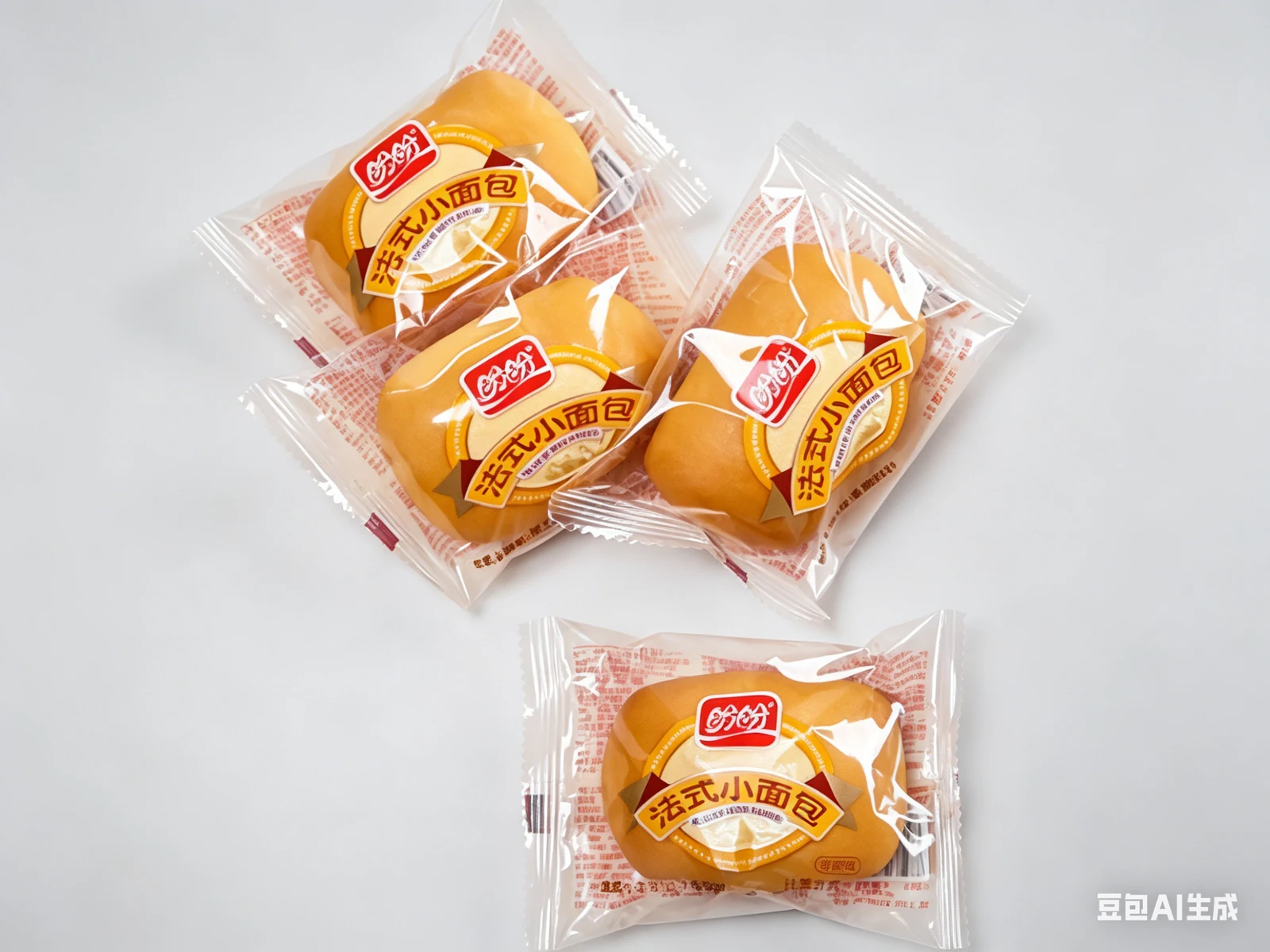 Transparent bread packaging illustration