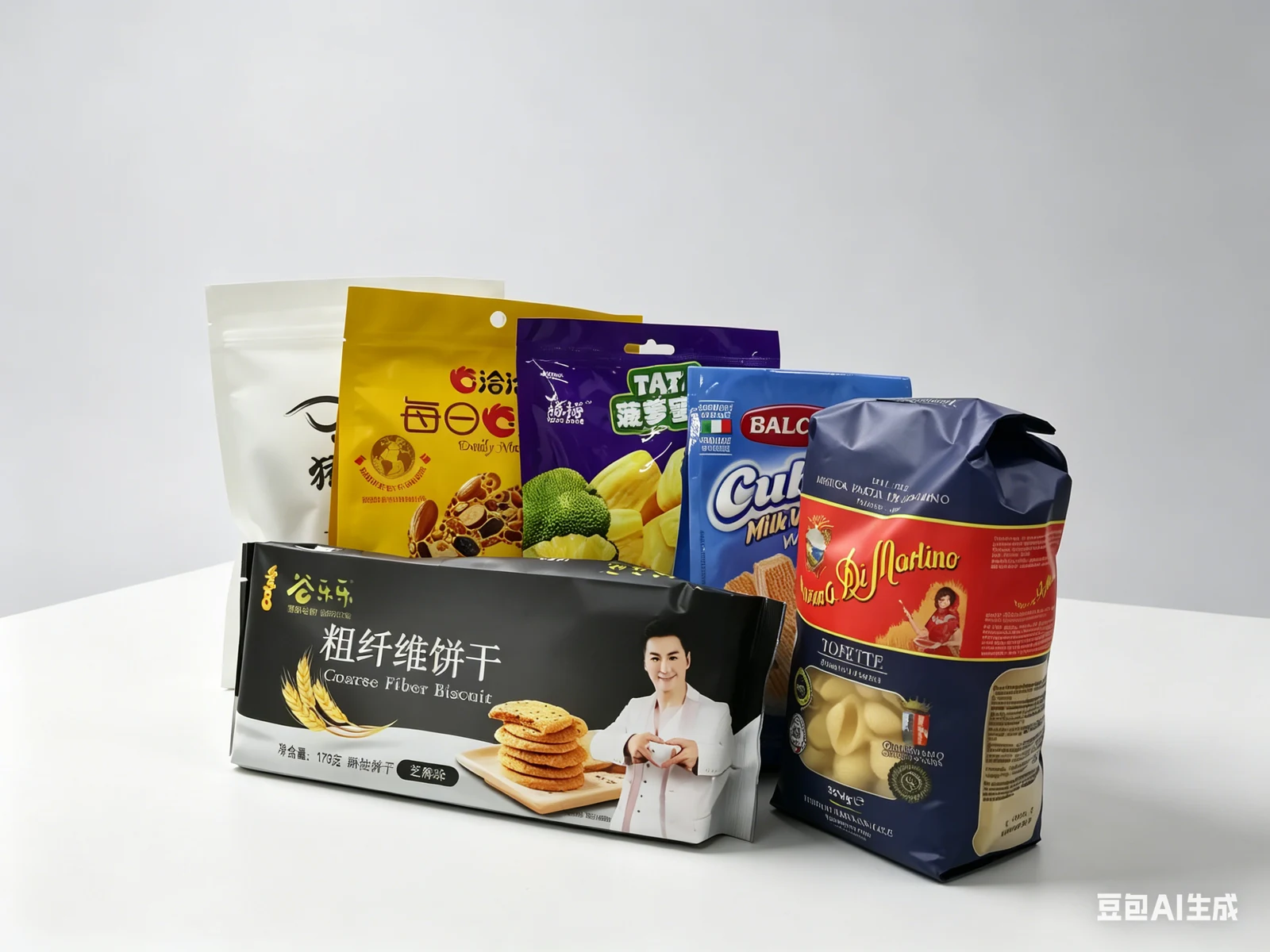 PVA film snack packaging illustration