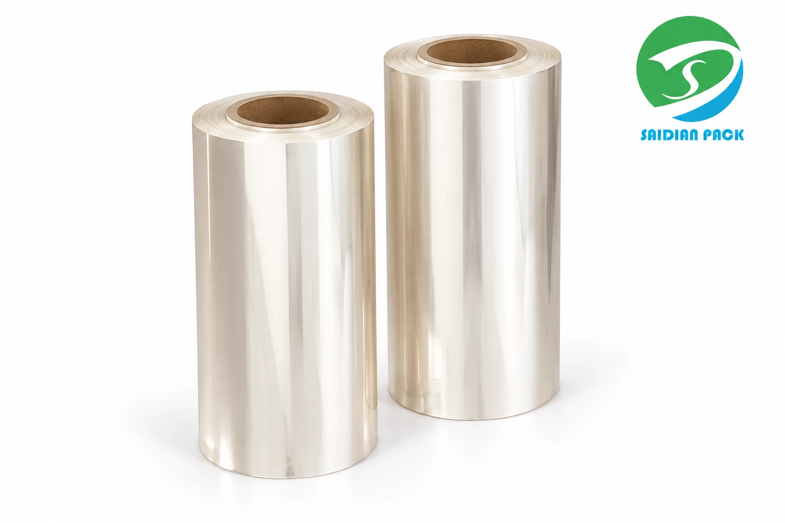 Transparent coated packaging film rolls, upright — SD PACK